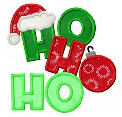 Ho Ho Ho Santa hat applique embroidery digitizing sample