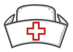 Nurse cap with a red cross cap and hat embroidery digitizing design