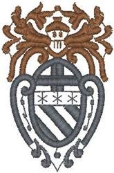 Heraldic crest custom embroidery digitizing sample