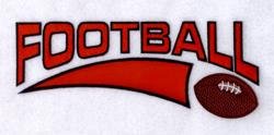 Football lettering jacket back embroidery digitizing sample