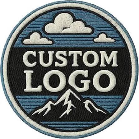 Custom Logo mountain patch jacket back embroidery digitizing