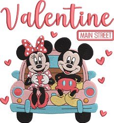 Valentine Main Street logo embroidery digitizing design