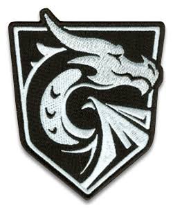 Dragon shield patch embroidery digitizing design