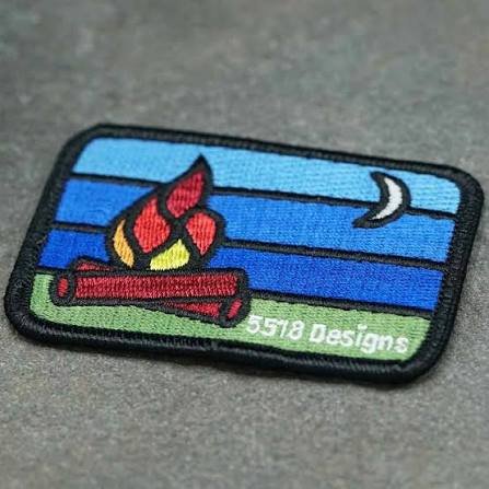Campfire 5518 Designs patch embroidery digitizing sample