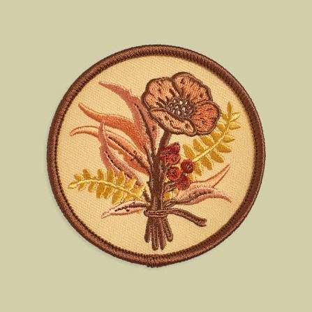 Floral bouquet patch embroidery digitizing sample