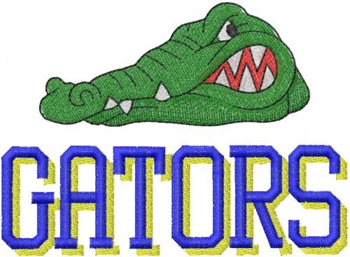 Gators alligator patch embroidery digitizing design