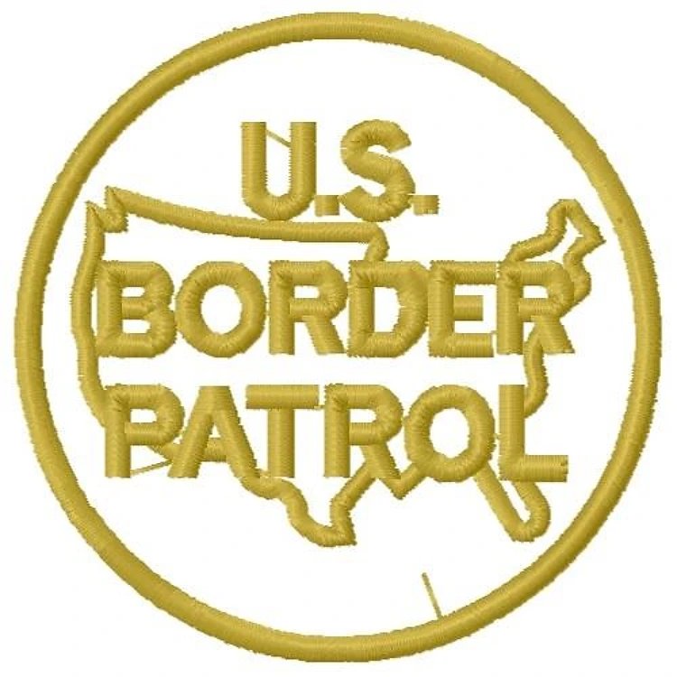 U.S. Border Patrol map patch embroidery digitizing design